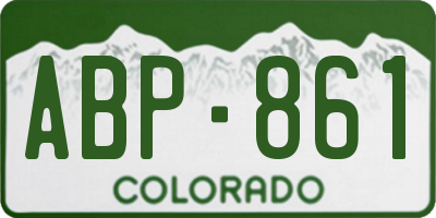 CO license plate ABP861