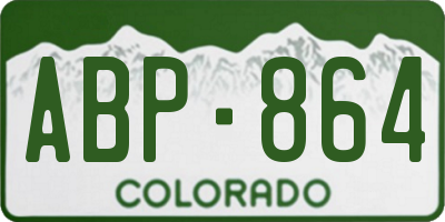 CO license plate ABP864