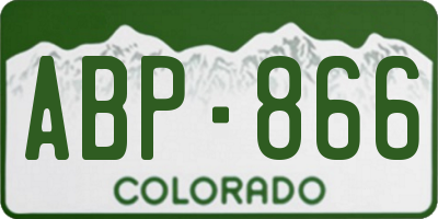 CO license plate ABP866