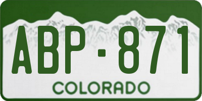 CO license plate ABP871