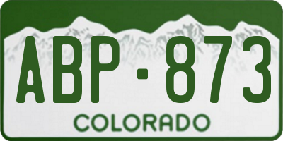 CO license plate ABP873