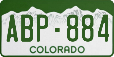 CO license plate ABP884