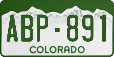 CO license plate ABP891