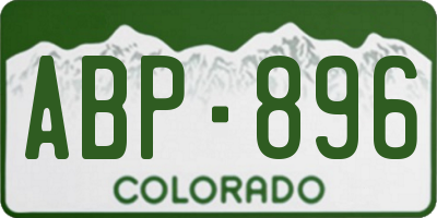 CO license plate ABP896