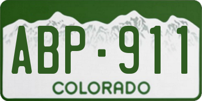 CO license plate ABP911