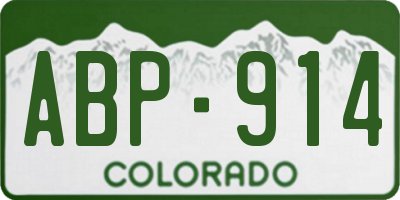 CO license plate ABP914