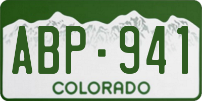CO license plate ABP941