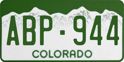 CO license plate ABP944