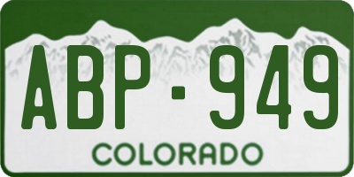 CO license plate ABP949