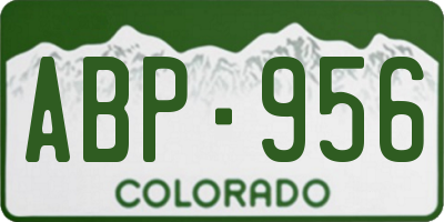 CO license plate ABP956