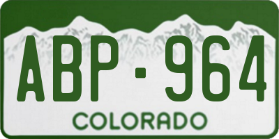 CO license plate ABP964