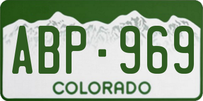 CO license plate ABP969