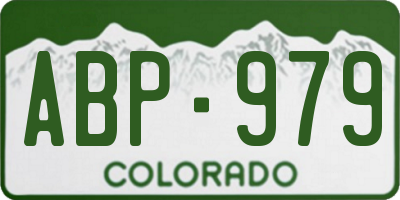 CO license plate ABP979