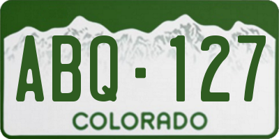 CO license plate ABQ127