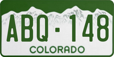 CO license plate ABQ148