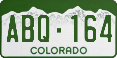 CO license plate ABQ164