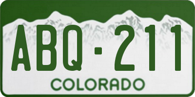 CO license plate ABQ211