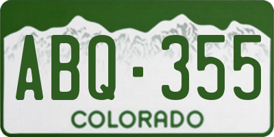 CO license plate ABQ355