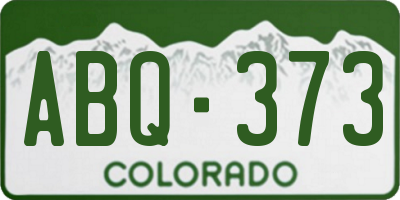 CO license plate ABQ373