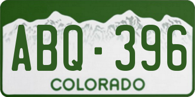 CO license plate ABQ396