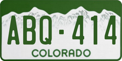CO license plate ABQ414