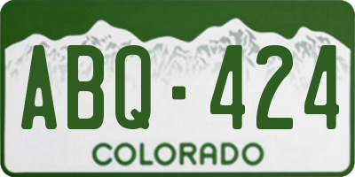 CO license plate ABQ424