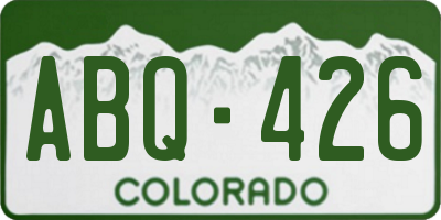 CO license plate ABQ426