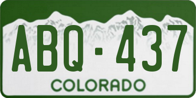 CO license plate ABQ437