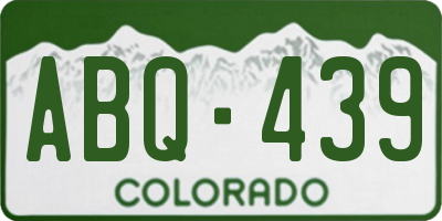 CO license plate ABQ439