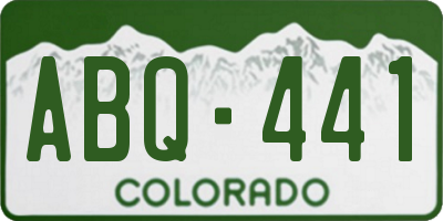 CO license plate ABQ441