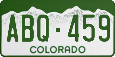 CO license plate ABQ459
