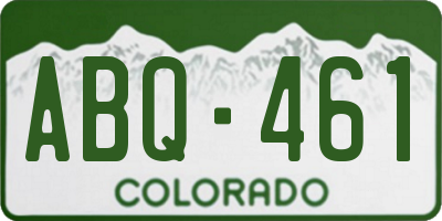 CO license plate ABQ461