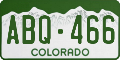 CO license plate ABQ466