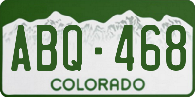 CO license plate ABQ468