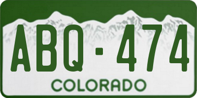 CO license plate ABQ474