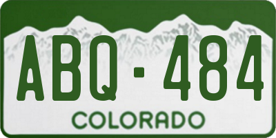 CO license plate ABQ484