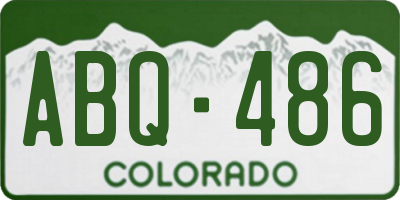 CO license plate ABQ486