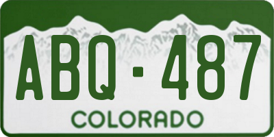 CO license plate ABQ487