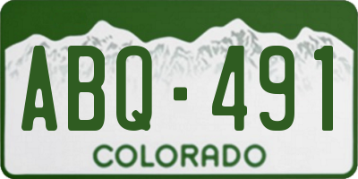 CO license plate ABQ491