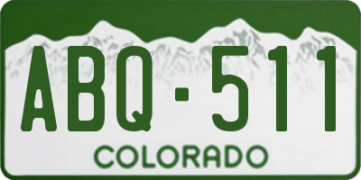 CO license plate ABQ511