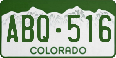 CO license plate ABQ516