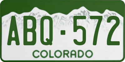CO license plate ABQ572