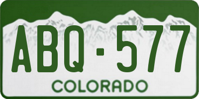 CO license plate ABQ577