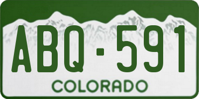 CO license plate ABQ591