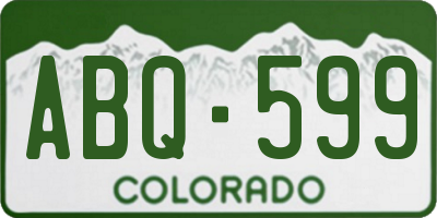 CO license plate ABQ599