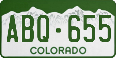 CO license plate ABQ655