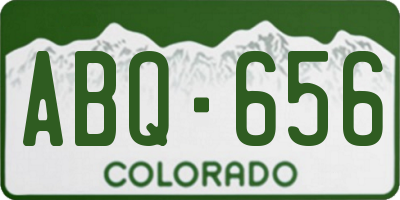 CO license plate ABQ656