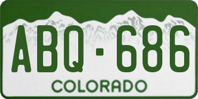 CO license plate ABQ686
