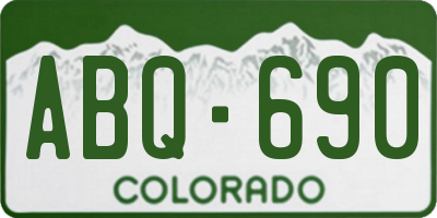 CO license plate ABQ690