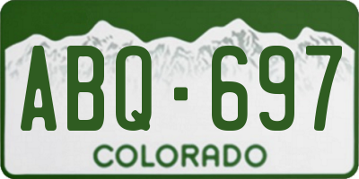 CO license plate ABQ697